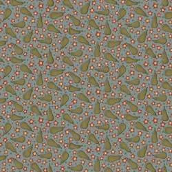 Henry Glass, On The 12th Day by Anni Downs - Tessuto Blu con Pere e Stelle - 110cm Henry Glass - 1