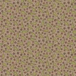 Henry Glass, On The 12th Day by Anni Downs - Tessuto Tortora con Pere e Stelle - 110cm Henry Glass - 1