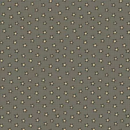 Henry Glass, On The 12th Day by Anni Downs - Tessuto verde polvere con Stelle - 110cm Henry Glass - 1