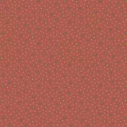 Henry Glass, On The 12th Day by Anni Downs - Tessuto Rosso con Cuori e Stelle - 110cm Henry Glass - 1