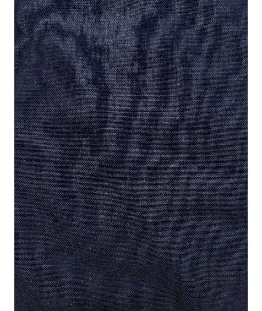Tessuto Lino Cotone Leggero per Sashiko, Blu Notte Tinta Unita Stim Italia srl - 1
