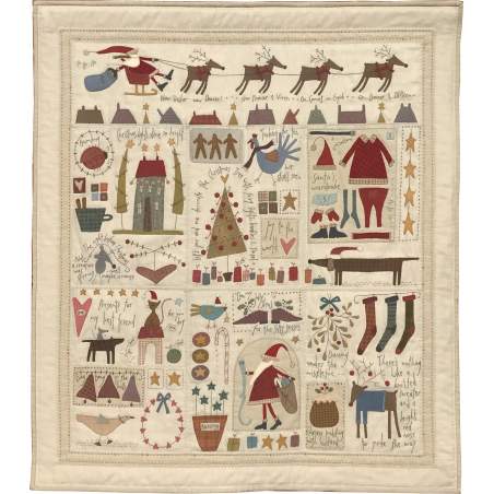 The Santa, The Tree, The Turkey & Me - Cartamodello BOM Quilt, Anni Downs Hatched and Patched - 1