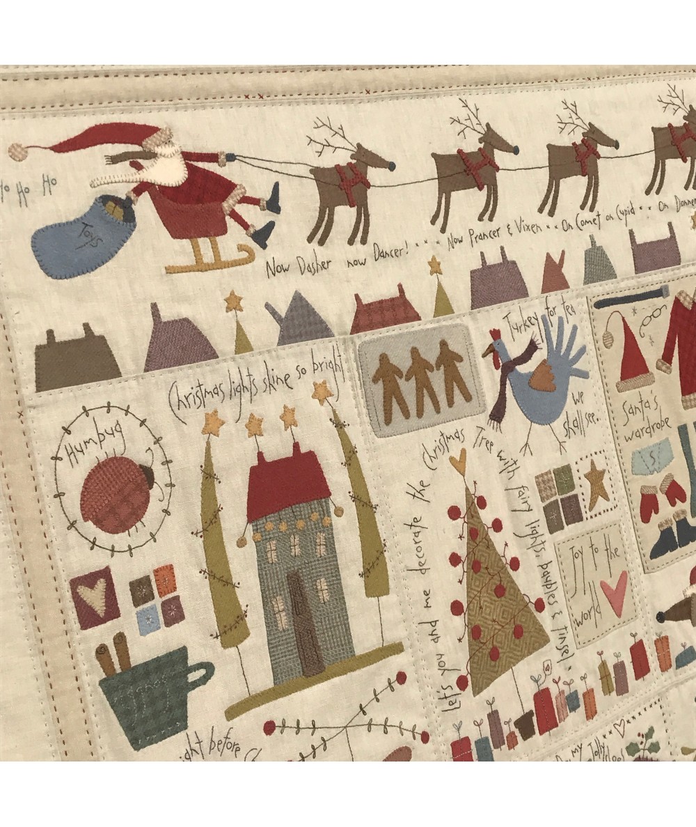The Santa, The Tree, The Turkey & Me - Cartamodello BOM Quilt, Anni Downs Hatched and Patched - 2