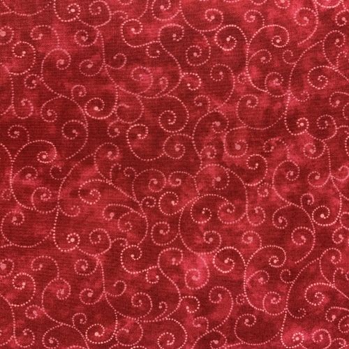 Moda Fabrics Marble Swirls, Tessuto Rosso Sfumato con Ghirigori