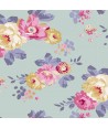 Tilda Maple Farm Pauline Teal, Tessuto Verde Acqua con Fiori Tilda Fabrics - 1