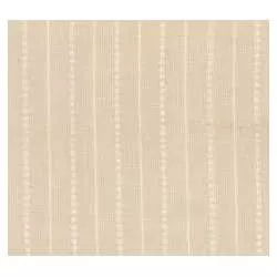 Moda Fabrics, Tessuto Fondo Beige con righe e quadretti bianchi Moda Fabrics - 1