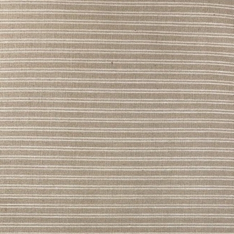 Moda Fabrics, Tessuto Fondo Beige con Righe Sottili Bianche Moda Fabrics - 1