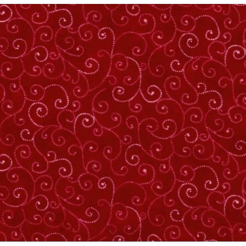 Moda Fabrics Marble Swirls, Tessuto Rosso con Ghirigori