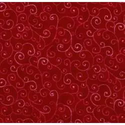Moda Fabrics Marble Swirls, Tessuto Rosso con Ghirigori Moda Fabrics - 1