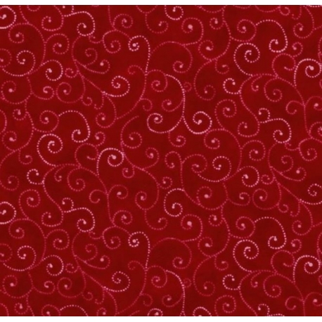 Moda Fabrics Marble Swirls, Tessuto Rosso con Ghirigori Moda Fabrics - 1