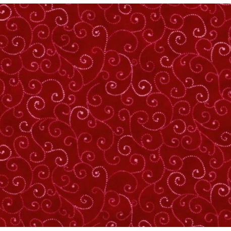 Moda Fabrics Marble Swirls, Tessuto Rosso con Ghirigori Moda Fabrics - 1