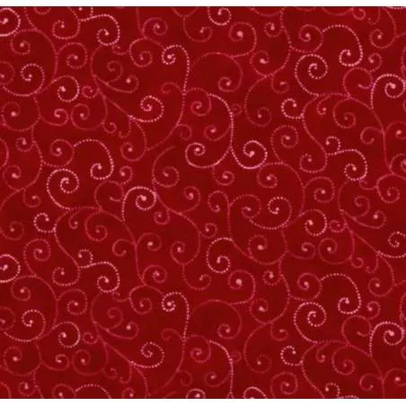 Moda Fabrics Marble Swirls, Tessuto Rosso con Ghirigori Moda Fabrics - 1