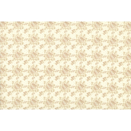 Lecien Madame Fleur by Jera Brandvig, tessuto bianco panna con bouquet di rose e pois dorati Lecien Corporation - 1