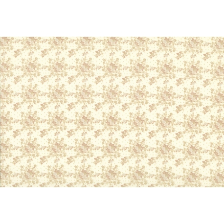 Lecien Madame Fleur by Jera Brandvig, tessuto bianco panna con bouquet di rose e pois dorati Lecien Corporation - 1