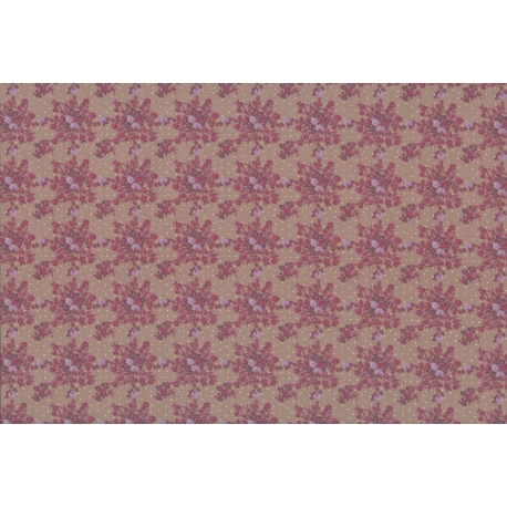 Lecien Madame Fleur by Jera Brandvig, tessuto tortora con bouquet di rose e pois dorati Lecien Corporation - 1