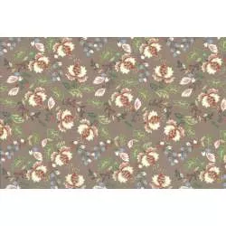 Lecien Madame Fleur by Jera Brandvig, tessuto tortora con fiori e foglie Lecien Corporation - 1