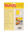 Burda Carta Carbone per Tessuti Scuri - 2 Fogli 83 x 57 cm, Bianca e Gialla