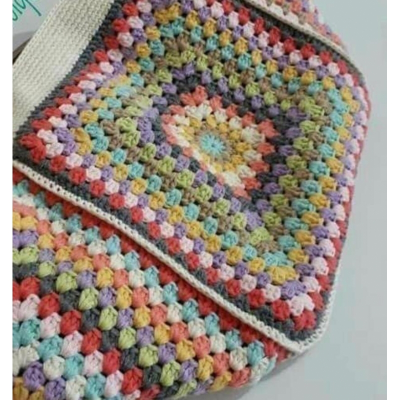 Kit Borsa Uncinetto Maxi Granny Bag - 11 Gomitoli - Roberta De Marchi