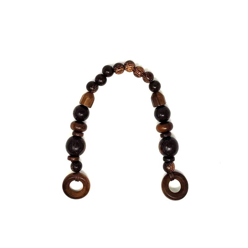 Manici per borse con asola in legno naturale 17cm - MA112 Mas