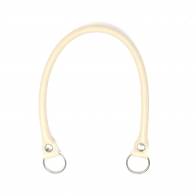 Manici per borse in Finta Pelle Panna - 58 cm, 2 Manici