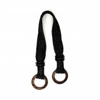 Manici per borse in Corda Nera - 50 cm, 2 Manici