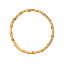 Manici a Cerchio per borse in Bamboo Chiaro - 22 cm, 2 Manici
