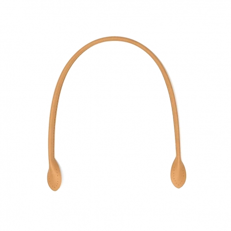 Manici per borse a Spalla in Pelle Beige - 50 cm, 2 Manici da Cucire