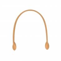 Manici per borse a Spalla in Pelle Beige - 50 cm, 2 Manici da Cucire