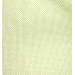 Lecien Color Basic, tessuto verde e pois bianchi