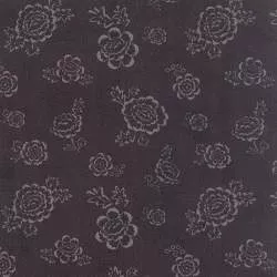 Moda Fabrics Black Tie Affair, Tessuto Nero con Fiori Chiari