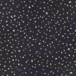 Moda Fabrics The Wordsmith by Janet Clare, Tessuto Nero con Pois