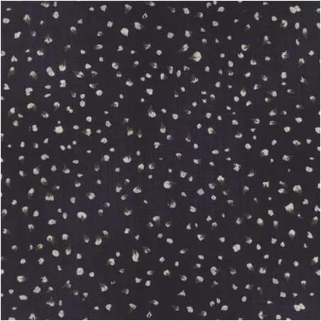 Moda Fabrics The Wordsmith by Janet Clare, Tessuto Nero con Pois