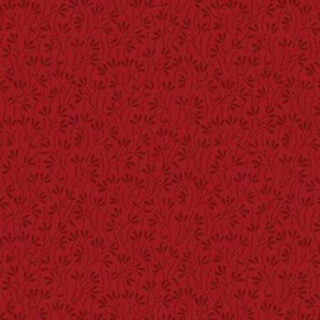 Wilmington Prints Essentials, Tessuto Rosso con Foglie Rosso Scuro Wilmington Prints - 1