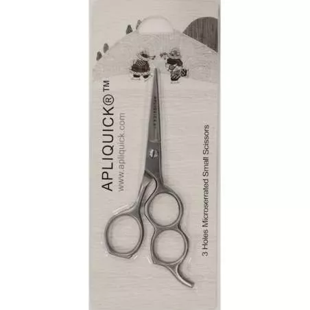 Forbici Medie Ergonomiche Microdentate Apliquick - 3 HOLES MICROSERRATED