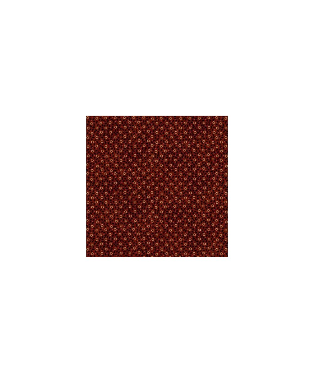 Henry Glass Idaho Prairie Star by Kim Diehl Collection, Tessuto Rosso con Pois e Foglie Henry Glass - 1