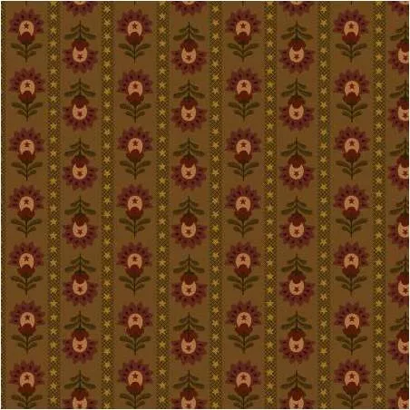 Henry Glass Idaho Prairie Star by Kim Diehl Collection, Tessuto Marrone Motivo Carta da Parati a Righe