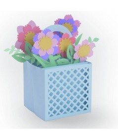 Thinlits Die Set 12PK Card in a Box Flower Basket by Lynda - Cesto di fiori Sizzix - Big Shot - 1