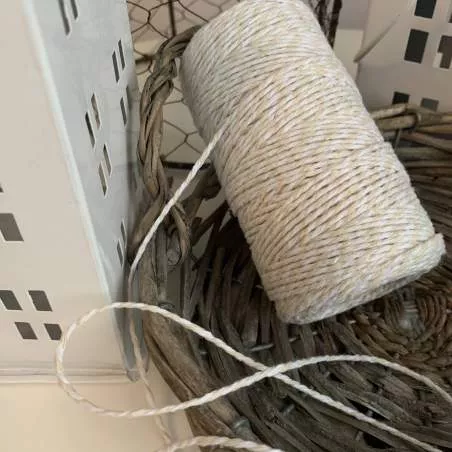 Cordino in Cotone Colore Bianco e Beige