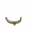 Chiusura Clutch Curva per pochette, in bronzo con pallini - 8 cm