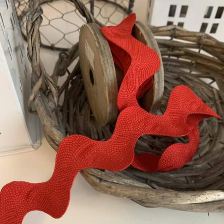 Rick Rack Colore Rosso Altezza 38 mm
