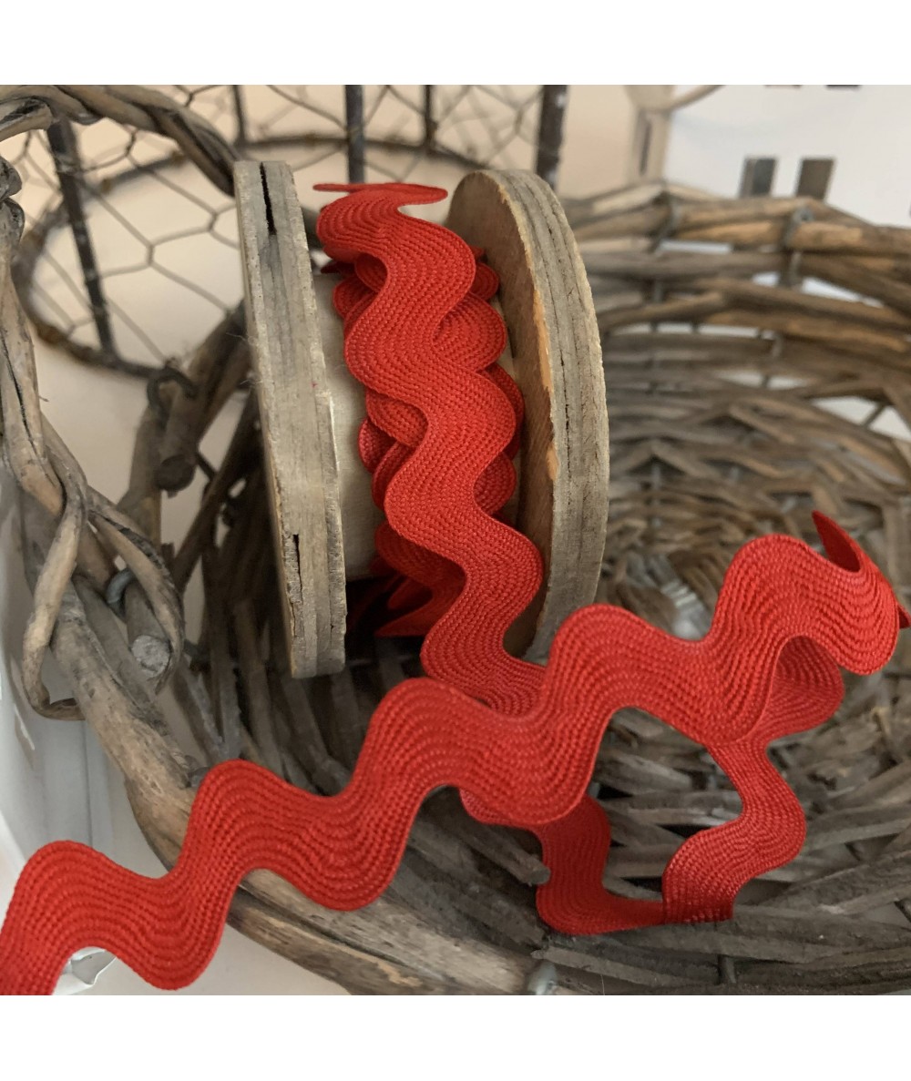 Rick Rack Colore Rosso Altezza 17 mm