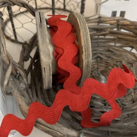 Rick Rack Colore Rosso Altezza 17 mm