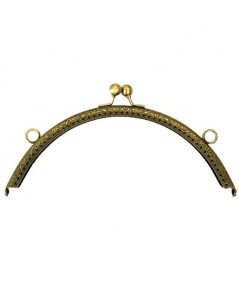 Chiusura Clutch Curva per borse, in oro antico con pallini - 20 cm Stim Italia srl - 1