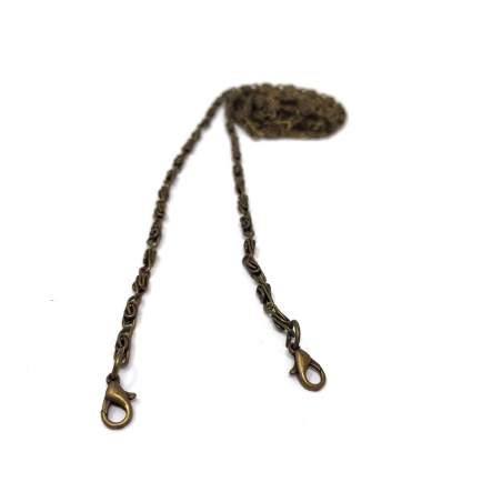 Catena per borse dorata con moschettoni - 3.6 mm