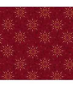 Henry Glass Prairie Vine Quilt Backing by Kim Diehl Collection, Tessuto Rosso con Scintille Chiare Henry Glass - 1