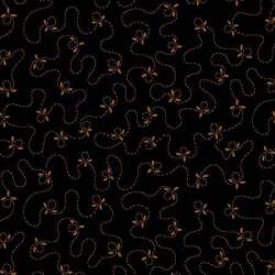 Henry Glass Ebony & Onyx, Tessuto Nero con Disegno Tratteggiato e Petali Henry Glass - 1