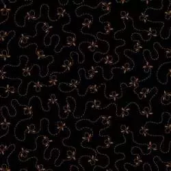 Henry Glass Ebony & Onyx, Tessuto Nero con Disegno Tratteggiato e Petali Henry Glass - 1
