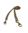 Catena per borse dorata con moschettoni - 15 mm