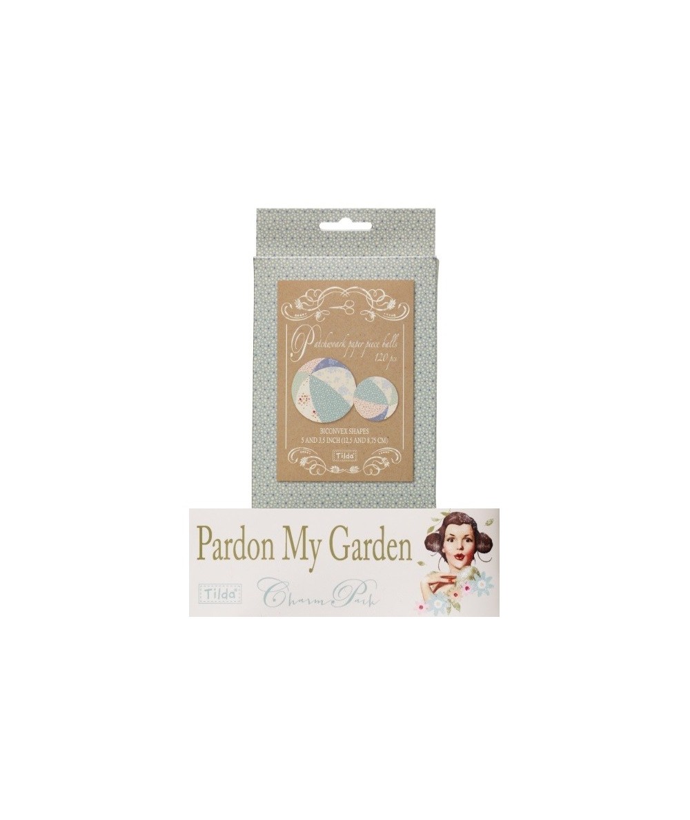 Tilda Paper Piecing - Sfere a Spicchi, Pardon my Garden 120 pz Tilda Fabrics - 1 Tilda Paper Piecing - Sfere a Spicchi, Pardon my Garden 120 pz Tilda Fabrics - 1