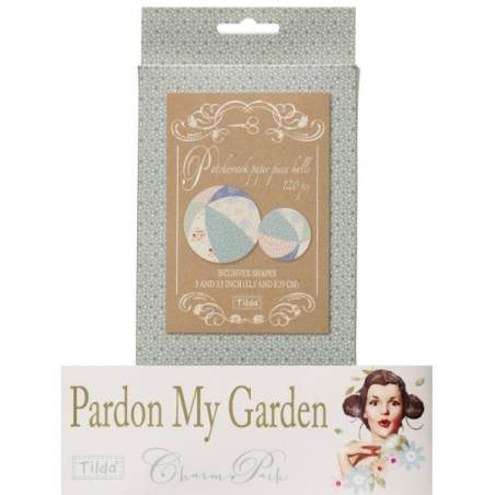 Tilda Paper Piecing - Sfere a Spicchi, Pardon my Garden 120 pz Tilda Fabrics - 1